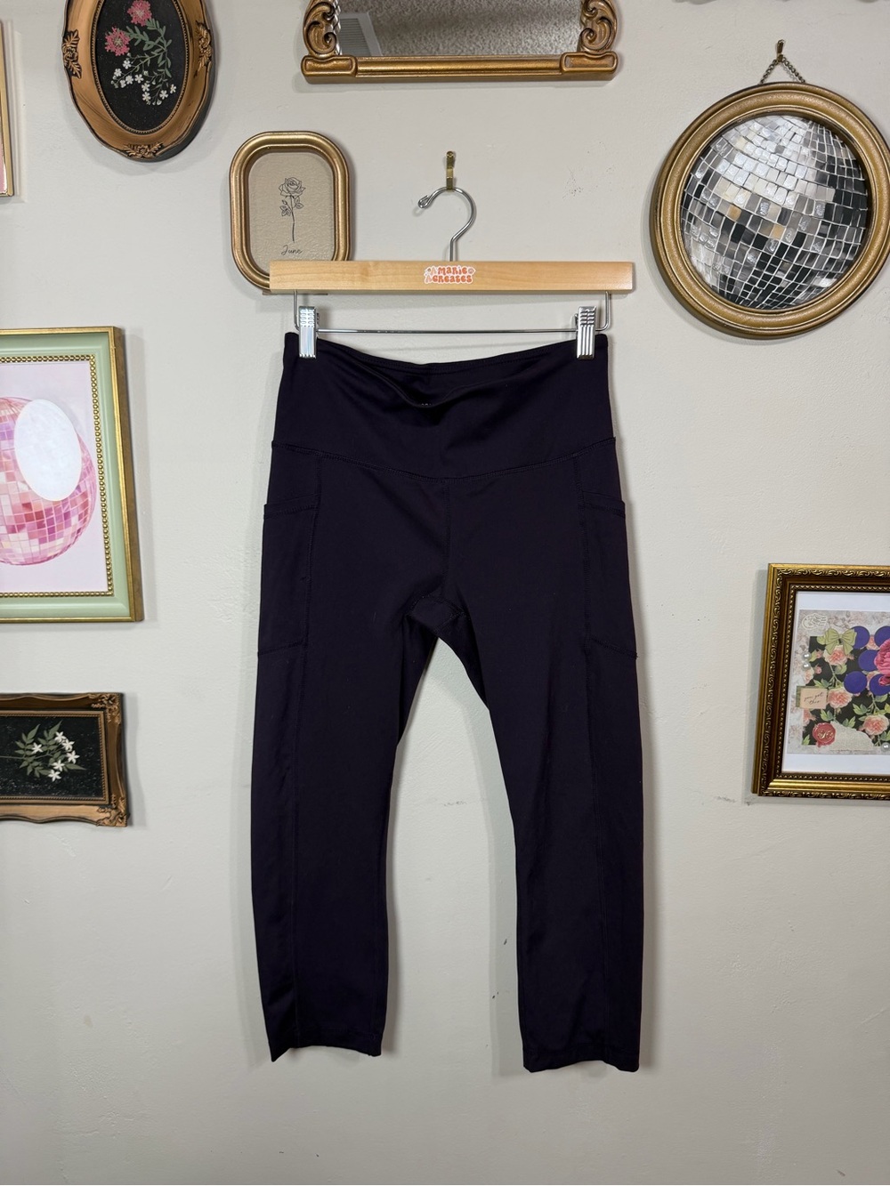 Yogalicious Plum Capri Leggings with Side Pockets